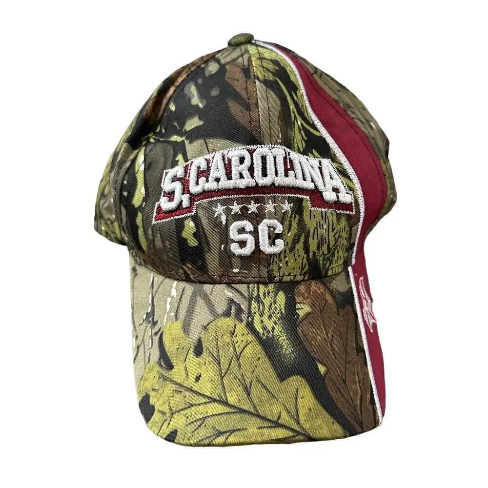 NWOT S. Carolina One Size NCAA Football Mossy Curved Bill Cap Green Camo